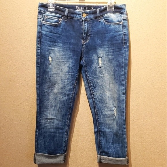 White House Black Market Denim - White House Black Market Cropped Acid Wash Jeans Size 2